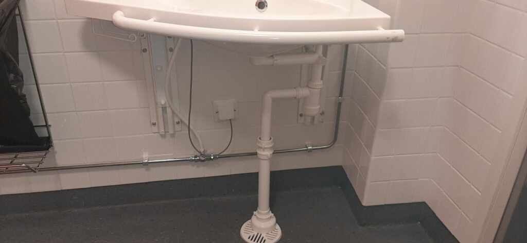 Finished accessible sink installation.