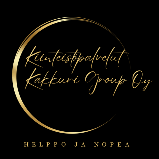 Kiinteistö- ja talotekniikkapalvelut - Kiinteistöpalvelut Kakkuri Group Oy logo sloganilla "Helppo ja nopea."